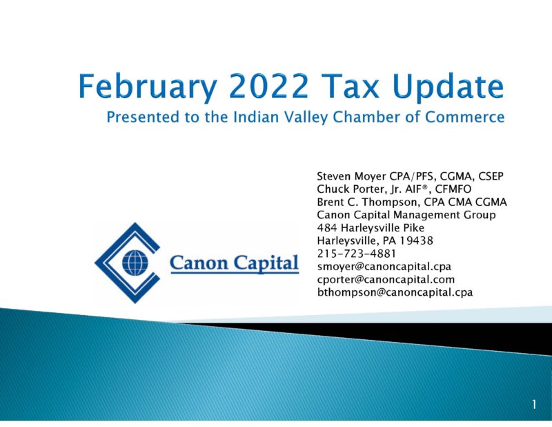 February 2022 Tax Update: Summary and Recording Now Available