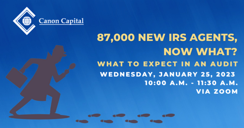 Join us for a Webinar – 87,000 New IRS Agents, Now What?